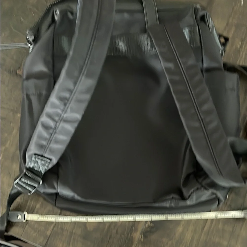 Tahari Nylon with Leather Trim Black Backpack